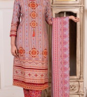 Peach Floral Three-Piece