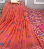 Coral Orange Boutique Dress Material A