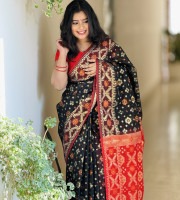Black Red Boutique Saree